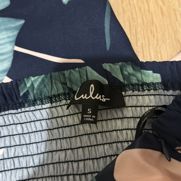 Strapless palm print jump suit - Picture 4 of 4